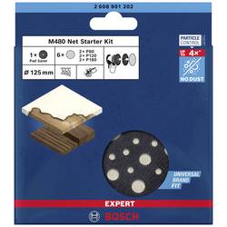 Bosch Accessories EXPERT M480 2608901202 sada brusných sítí s otvory Zrnitost 80, 80, 120, 120, 180, 180 (Ø x d) 125 mm x 125 mm 7 ks
