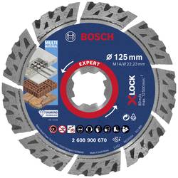 Bosch Accessories 2608900670 EXPERT MultiMaterial X-LOCK diamantový řezný kotouč Průměr 125 mm Ø otvoru 22.23 mm kámen, beton, cihla 1 ks