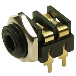 Cliff CL13845G jack konektor 3.5 mm zásuvka, vestavná horizontální Pólů: 2 mono černá 1 ks