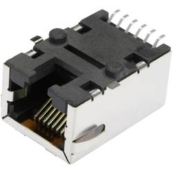 BEL Stewart Connectors S811-1X1T-06-F, RJ45 konektor, zásuvka, vestavná horizontální, počet pólů: 8P8C, poniklovaná, kov, 1 ks