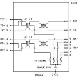 BEL Stewart Connectors S811-1X1T-06-F, RJ45 konektor, zásuvka, vestavná horizontální, počet pólů: 8P8C, poniklovaná, kov, 1 ks