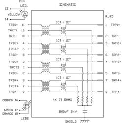 BEL Stewart Connectors, L829-1J1T-43, RJ45, 1 ks