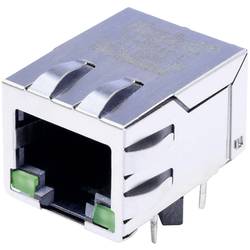 BEL Stewart Connectors MagJack 10/100Base-TX 4 vysílač se led Tab down SI-60118-F zásuvka, vestavná horizontální 10/100Base-TX počet pólů: 8P8C poniklovaná,