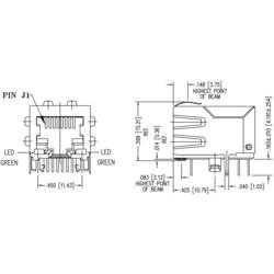 BEL Stewart Connectors, SI-60118-F, RJ45, 1 ks