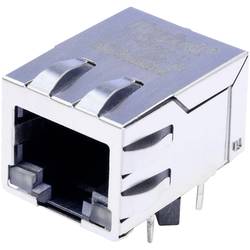 BEL Stewart Connectors MagJack 10/100Base-TX 4 vysílač se led Tab down SI-60024-F zásuvka, vestavná horizontální 10/100Base-TX počet pólů: 8P8C poniklovaná,