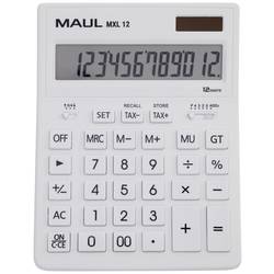 Maul MXL 12 stolní kalkulačka bílá Displej (počet míst): 12 na baterii, solární napájení (š x v x h) 155 x 205 x 35 mm