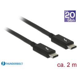 Delock USB kabel Thunderbolt ™ (USB-C ®) zástrčka, Thunderbolt ™ (USB-C ®) zástrčka 2.00 m černá 84847 Thunderbolt™ kabel