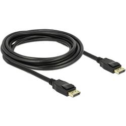 Delock DisplayPort kabel Konektor DisplayPort, Konektor DisplayPort 3.00 m černá 83807 pozlacené kontakty Kabel DisplayPort