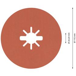 Bosch Accessories 2608621807 vláknitý kotouč Průměr 115 mm Zrnitost=120 5 ks