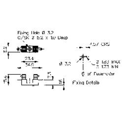 Bulgin FX0360, FX0360 držák pojistky, 250 V/AC, 6.3 A, 1 ks