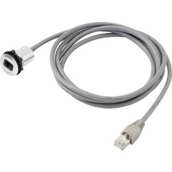 TRU COMPONENTS 1408770, RJ45 konektor, zásuvka, vestavná, zástrčka, rovná, stříbrná, 1 ks