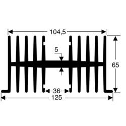 Fischer Elektronik 10019760 SK 34 75 SA lisovaný chladič 1.1 K/W (d x š x v) 75 x 125 x 65 mm