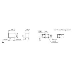 Takamisawa SY-05W-K, SY-05W-K relé do DPS, monostabilní, 1 cívka, 60 V/DC, 120 V/AC, 1 A, 1 ks