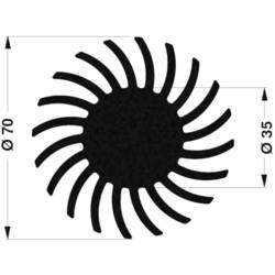 Fischer Elektronik 10103865 SK 571 10 ME LED chladič 2.82 K/W (Ø x v) 70 mm x 10 mm