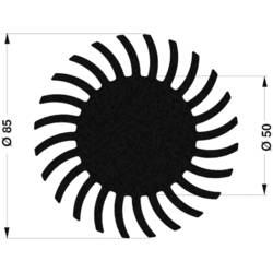 LED chladič Fischer Elektronik SK 572 20 ME 10103906, 2.47 K/W, (Ø x v) 85 mm x 20 mm