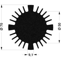 Fischer Elektronik 10021459 SK 570 15 SA LED chladič 2.27 K/W (Ø x v) 70 mm x 15 mm