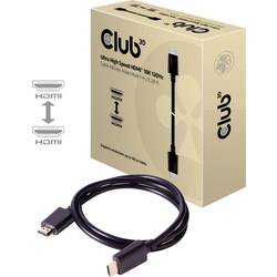 club3D HDMI kabel Zástrčka HDMI-A, Zástrčka HDMI-A 1.00 m černá CAC-1371 HDMI kabel