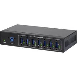 Renkforce RF-3513012 USB Hub 7 portů USB-A USB 3.0 5 GBit/s pro průmyslové použití, pro montáž na zeď černá