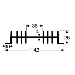 Fischer Elektronik 10018810 SK 01 100 SA chladič 2 K/W (d x š x v) 100 x 111 x 26 mm