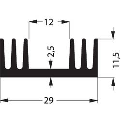 Fischer Elektronik 10018943 SK 09 50 SA chladič 7.2 K/W (d x š x v) 50 x 29 x 11.5 mm TO-220 , SOT-32