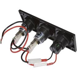 ProCar Vestavná zásuvka s USB-C/A dvojitá zásuvka + 2 power zásuvky Proudová zatížitelnost (max.)=20 A 12 V, 24 V