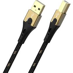 Oehlbach USB kabel USB 2.0 USB-A zástrčka, USB-B zástrčka 2.00 m černá/zlatá D1C9542