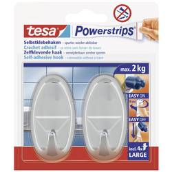 tesa POWERSTRIPS® Lepicí háček Large Oval chrom Množství: 2 ks