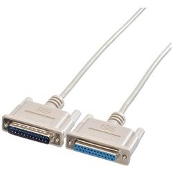 Roline sériový kabel [1x D-SUB zástrčka 25pólová - 1x D-SUB zásuvka 25pólová], 1.00 m, šedá