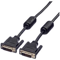 Roline DVI kabel DVI-D 24+1pol. Zástrčka, DVI-D 24+1pol. Zástrčka 3.00 m černá 11.04.5535 zablokovatelný DVI kabel