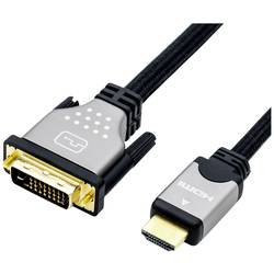Roline DVI kabel DVI-D 18 + 1 pól Zástrčka, Zástrčka HDMI-A 3.00 m vícebarevná 11.04.5872 stíněný DVI kabel