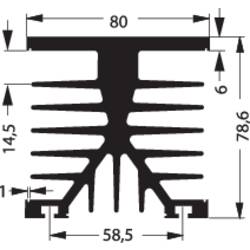 Fischer Elektronik 10022689 SK 89 75 KL-SSR1 chladič 1.2 K/W (d x š x v) 80 x 75 x 87 mm