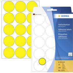 Herma 2271 popisovače etiket Ø 32 mm žlutá 480 ks trvalé papír