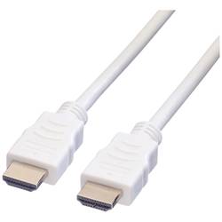 Value HDMI kabel Zástrčka HDMI-A, Zástrčka HDMI-A 3.00 m bílá 11.99.5703 High Speed HDMI s Ethernetem HDMI kabel
