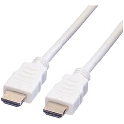 Value HDMI kabel Zástrčka HDMI-A, Zástrčka HDMI-A 2.00 m bílá 11.99.5702 standardní HDMI HDMI kabel