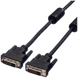 Value DVI kabel DVI-D 24+1pol. Zástrčka, DVI-D 24+1pol. Zástrčka 1.00 m černá 11.99.5521 zablokovatelný DVI kabel