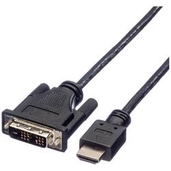 Roline DVI kabel DVI-D 18 + 1 pól Zástrčka, Zástrčka HDMI-A 3.00 m černá 11.04.5532 stíněný DVI kabel