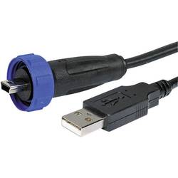 USB adaptér 2.0 - IP68 zástrčka, rovná PX0441/2M00 USB A / Mini USB B PX0441/2M00 Bulgin Množství: 1 ks