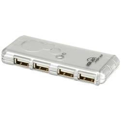 Value 4 porty USB kombinovaný hub stříbrná (metalíza)