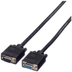 Roline VGA kabel VGA pólové Zástrčka, VGA pólové zásuvka 20.00 m černá 11.04.5320 zablokovatelný VGA kabel