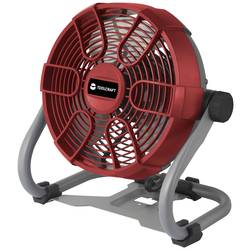 TOOLCRAFT TAWB-200 Akumulátorový ventilátor 26 W (Ø x v) 275 mm x 350 mm červená, šedá, černá stavová LED, možné napájení z akumulátru