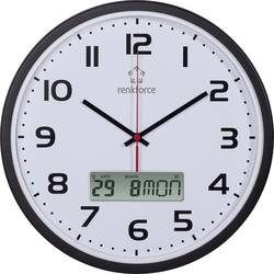 Renkforce HD-WRCL135 DCF nástěnné hodiny 32 cm x 45 mm, černá