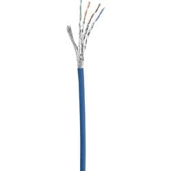 Renkforce RF-4981664 RJ45 síťové kabely, propojovací kabely CAT 6 S/FTP 2.00 m modrá s ochranou, pozlacené kontakty, samozhášecí 1 ks