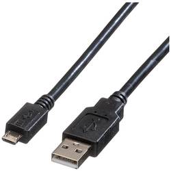 Roline USB kabel USB 2.0 USB-A zástrčka, USB Micro-B zástrčka 1.80 m černá stíněný 11.02.8752