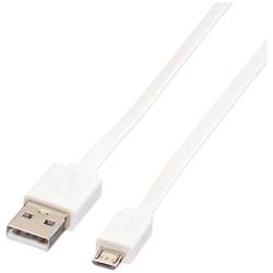 Roline USB kabel USB 2.0 USB-A zástrčka, USB Micro-B zástrčka 1.00 m bílá stíněný 11.02.8761