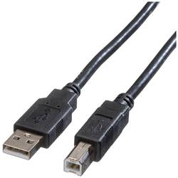 Roline USB kabel USB 2.0 USB-A zástrčka, USB-B zástrčka 0.80 m černá stíněný 11.02.8808