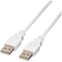 Value USB kabel USB 2.0 USB-A zástrčka, USB-A zástrčka 4.50 m bílá stíněný 11.99.8944
