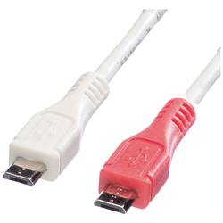 Value USB kabel USB 2.0 USB Micro-B zástrčka 0.30 m bílá stíněný 11.99.8307