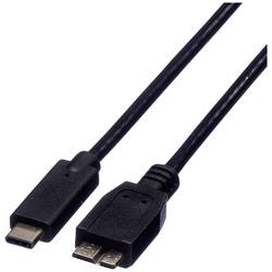 Roline USB kabel USB 3.2 Gen1 (USB 3.0 / USB 3.1 Gen1) USB-C ® zástrčka, USB Micro-B zástrčka 1.00 m černá stíněný 11.02.9006