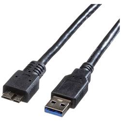 Roline USB kabel USB 3.2 Gen1 (USB 3.0 / USB 3.1 Gen1) USB-A zástrčka, USB Micro-B zástrčka 0.80 m černá stíněný 11.02.8873