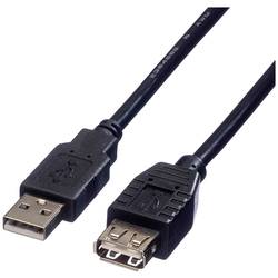 Roline USB kabel USB 2.0 USB-A zástrčka, USB-A zásuvka 0.80 m černá stíněný 11.02.8947